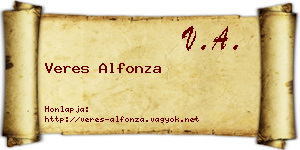 Veres Alfonza névjegykártya